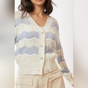 Blue Delicate Wave Open Cardi